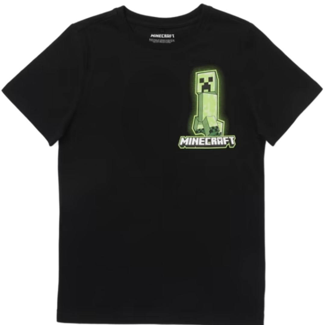 Minecraft | Black Creeper T-Shirt | Little Gecko