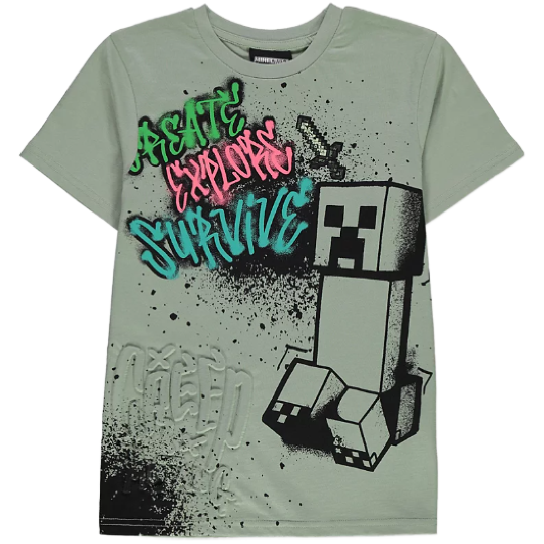 Minecraft | Khaki T-Shirt | Little Gecko