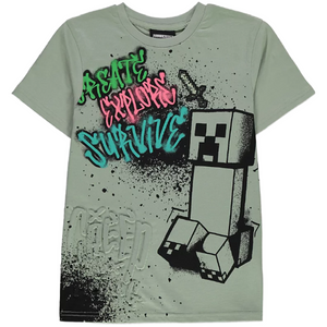 Minecraft | Khaki T-Shirt | Little Gecko