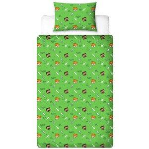 Minecraft | Levels Single Bed Quilt Cover Set | Little Gecko