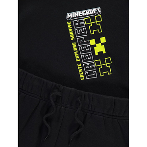 Minecraft | Black Hooded Sweatshirt & Trackpants Set | Little Gecko