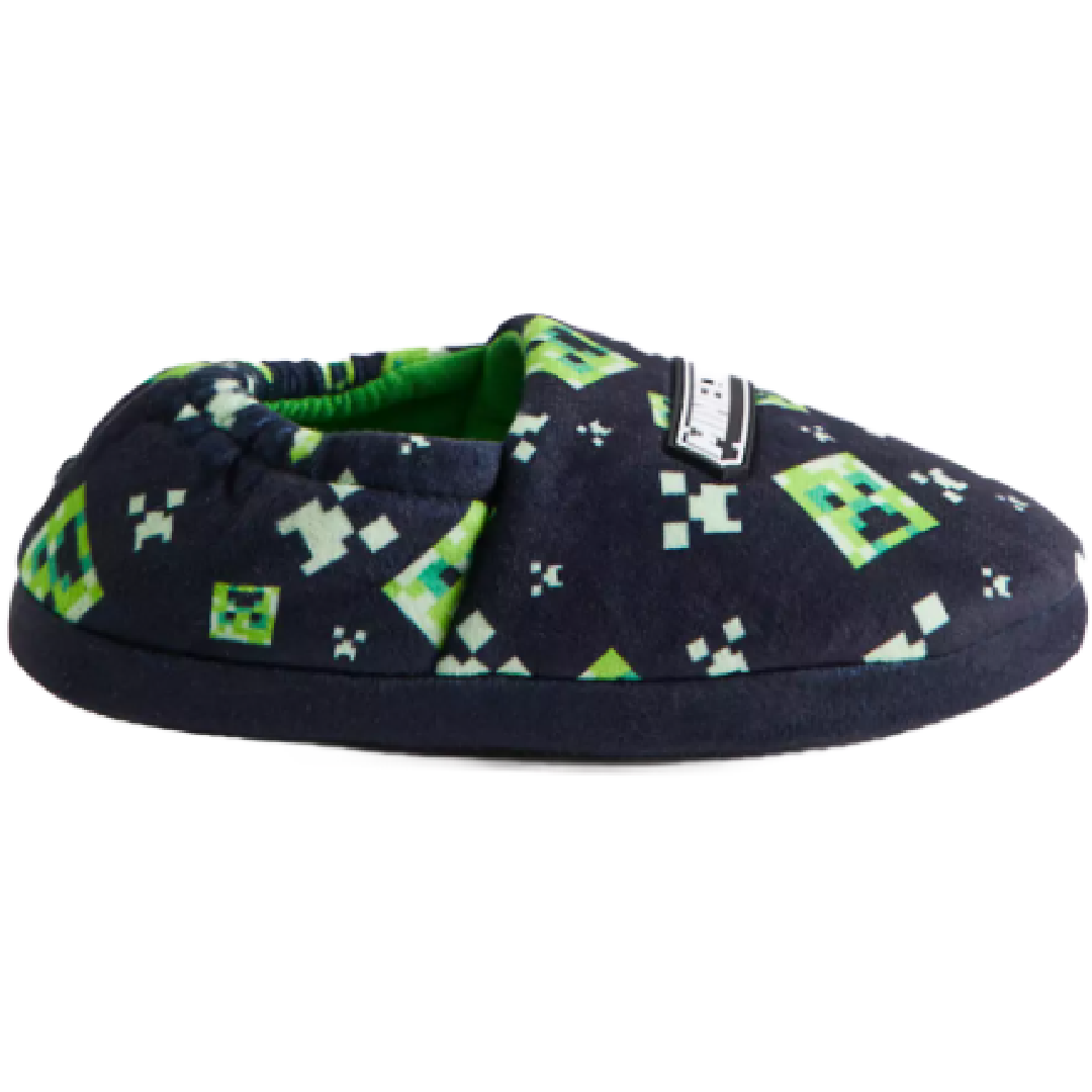 Minecraft | Black Creeper Slippers | Little Gecko