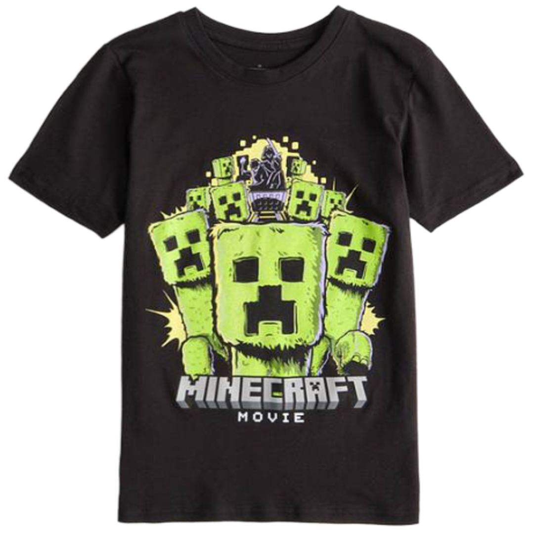 Minecraft | Black Movie T-Shirt | Little Gecko