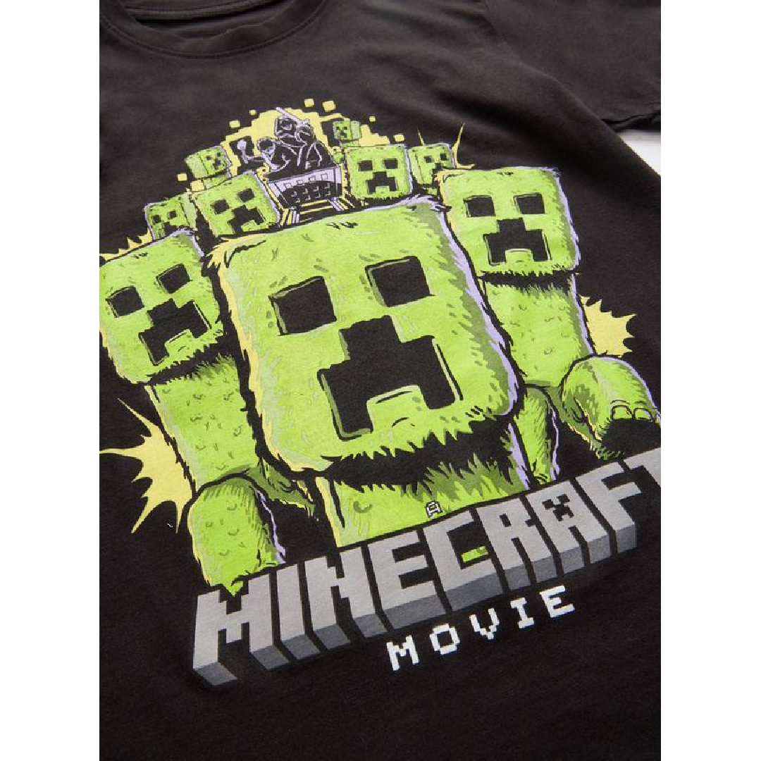 Minecraft | Black Movie T-Shirt | Little Gecko