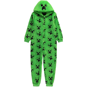 Minecraft | Green Creeper Fleece All-In-One | Little Gecko