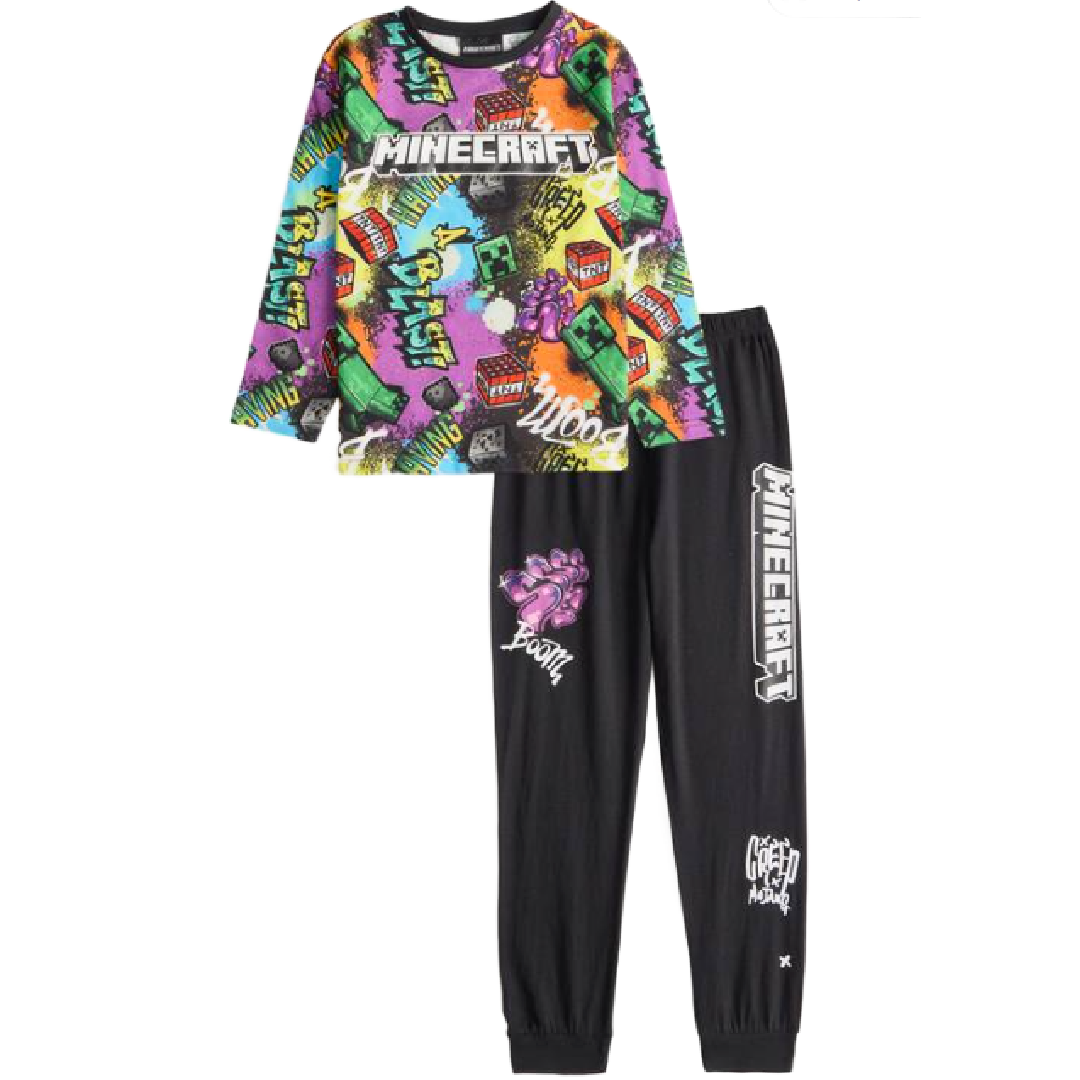 Minecraft | Bright Graphic Pyjama Set | Little Gecko