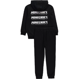 Minecraft | Black Hooded Sweatshirt & Trackpants Set | Little Gecko