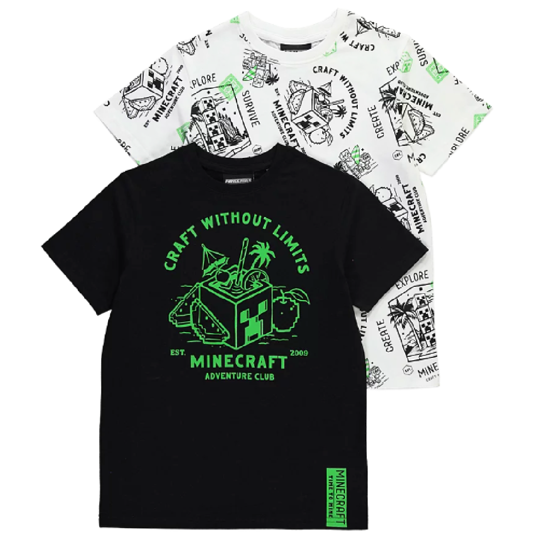 Minecraft | 2pk T-Shirts | Little Gecko