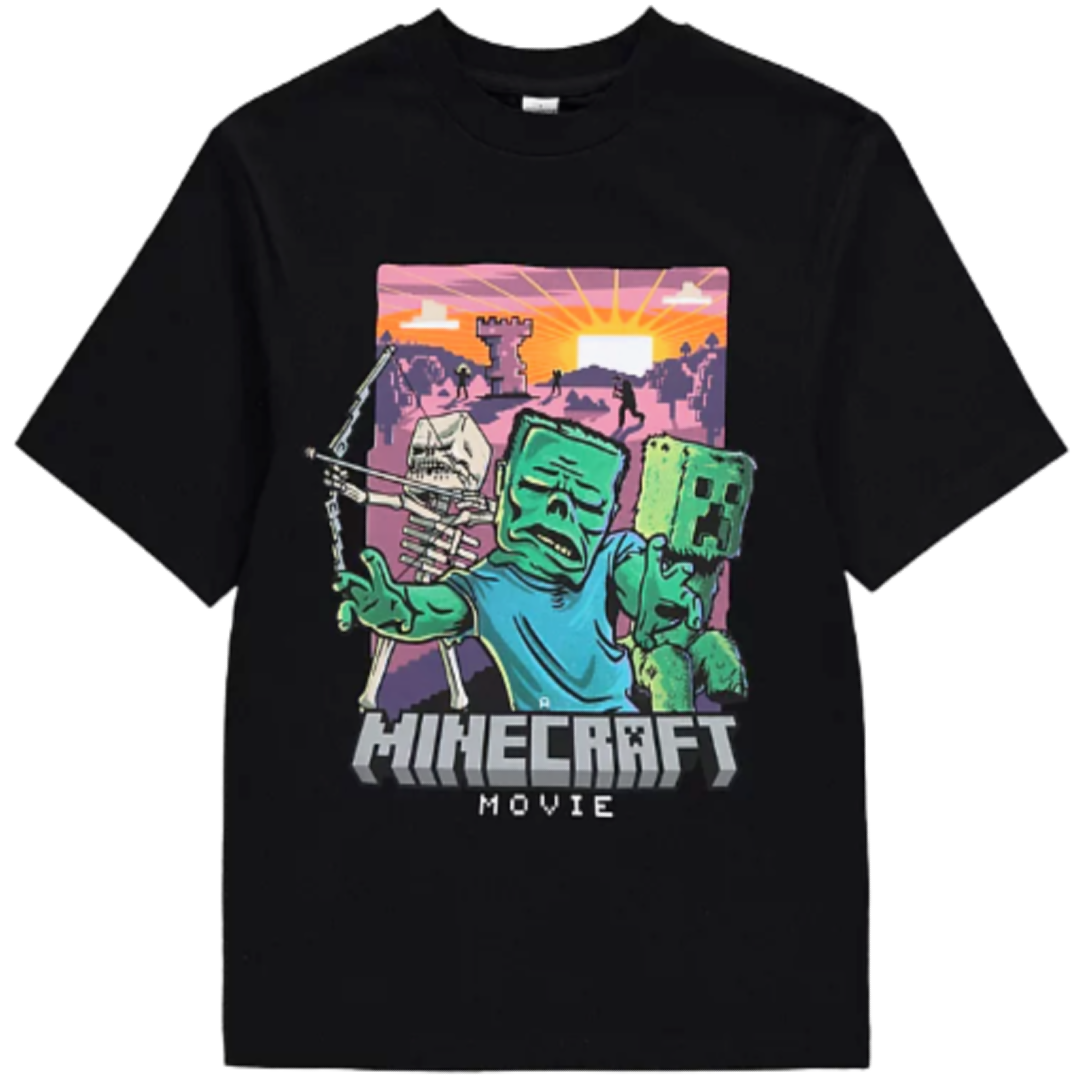 Minecraft | Black T-Shirt | Little Gecko