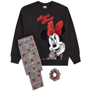 Minnie Mouse | Black Sequin Sweatshirt & Leggings Set | Little Gecko