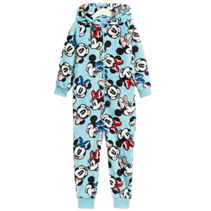 Minnie Mouse | Blue Velour All-In-One | Little Gecko