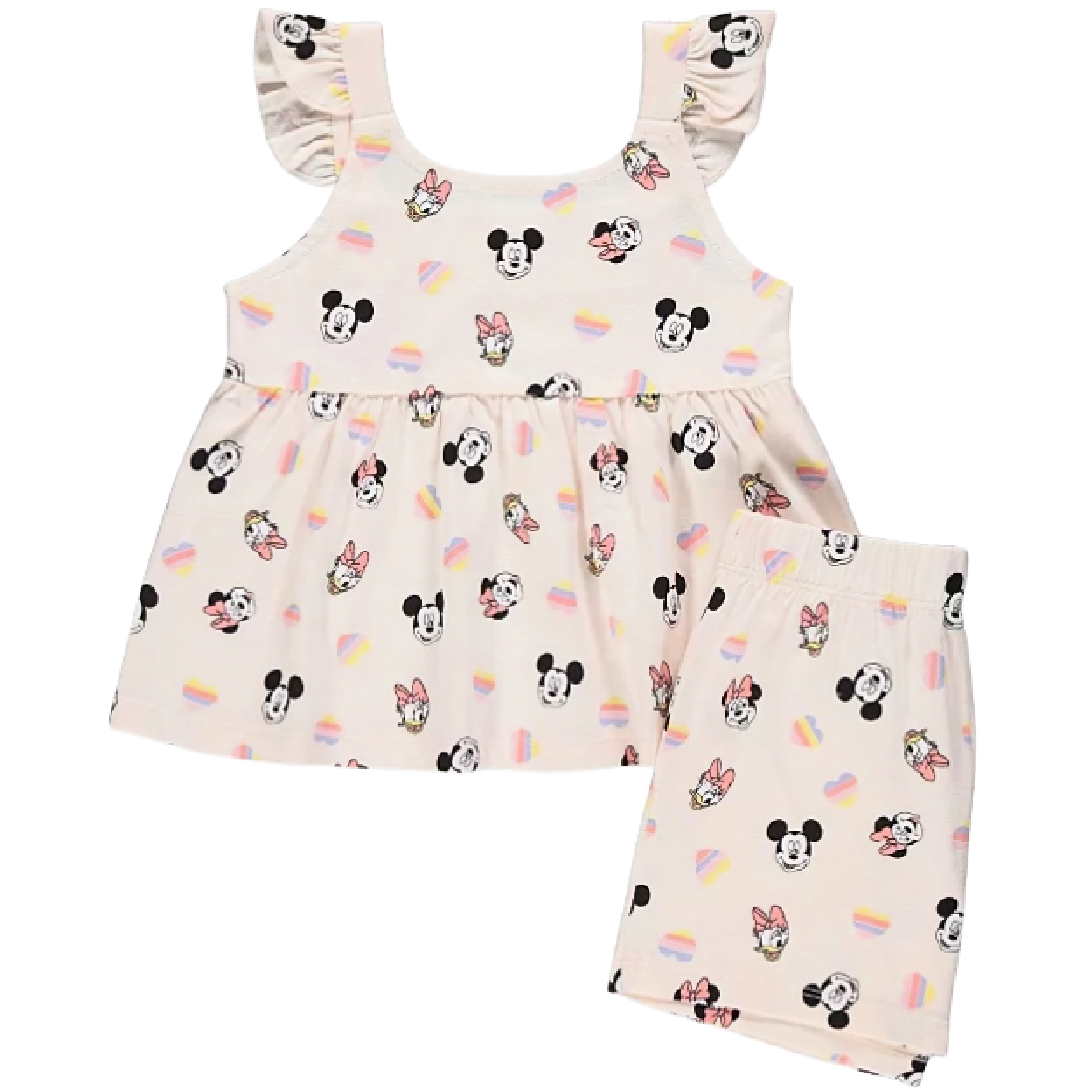 Minnie Mouse | Heart Print Cami & Shorts Set | Little Gecko