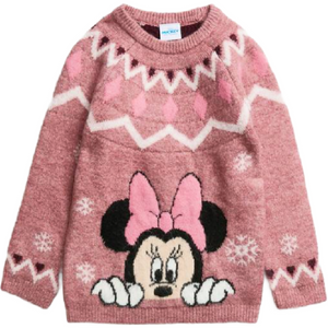 Minnie Mouse | Pink Knitted Jumper | Little Gecko