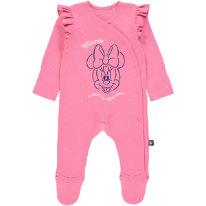Minnie Mouse | Pink Frill Sleepsuit | Little Gecko