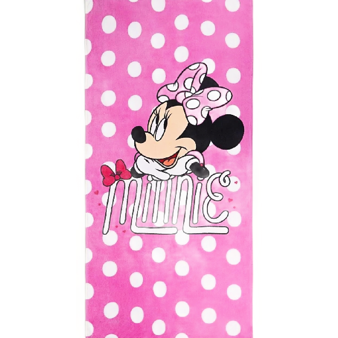 Minnie Mouse | Pink Polka Dot Towel | Little Gecko