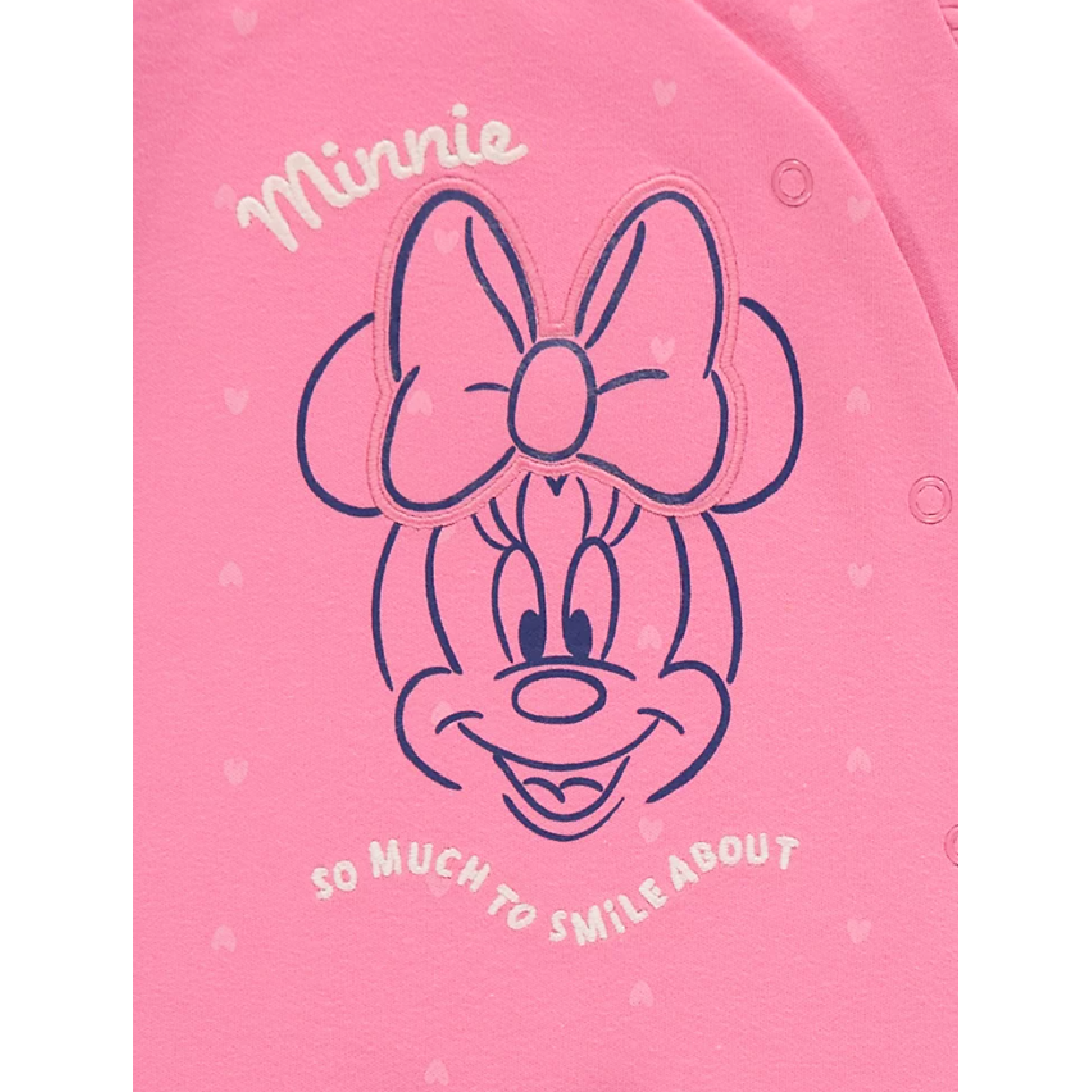 Minnie Mouse | Pink Frill Sleepsuit | Little Gecko