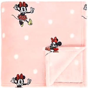 Minnie Mouse | Pink Fleece Blanket | Little Gecko