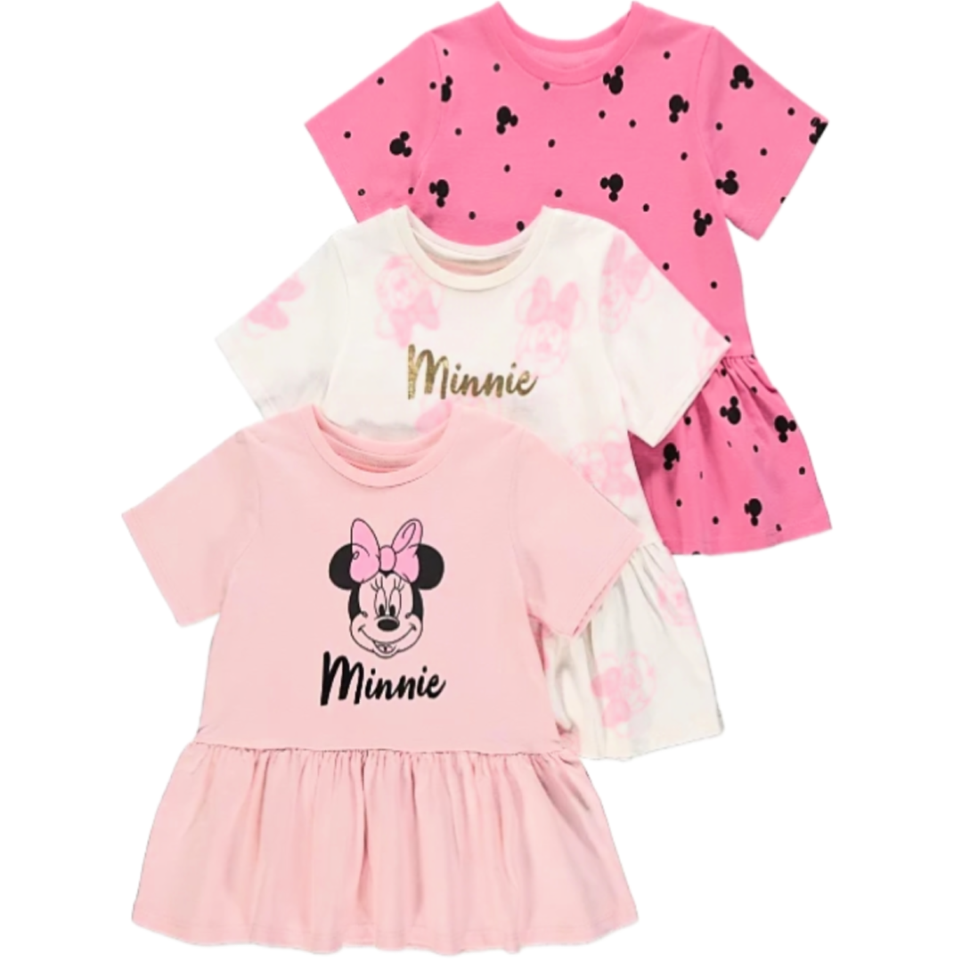 Minnie Mouse | 3pk Peplum T-Shirts | Little Gecko