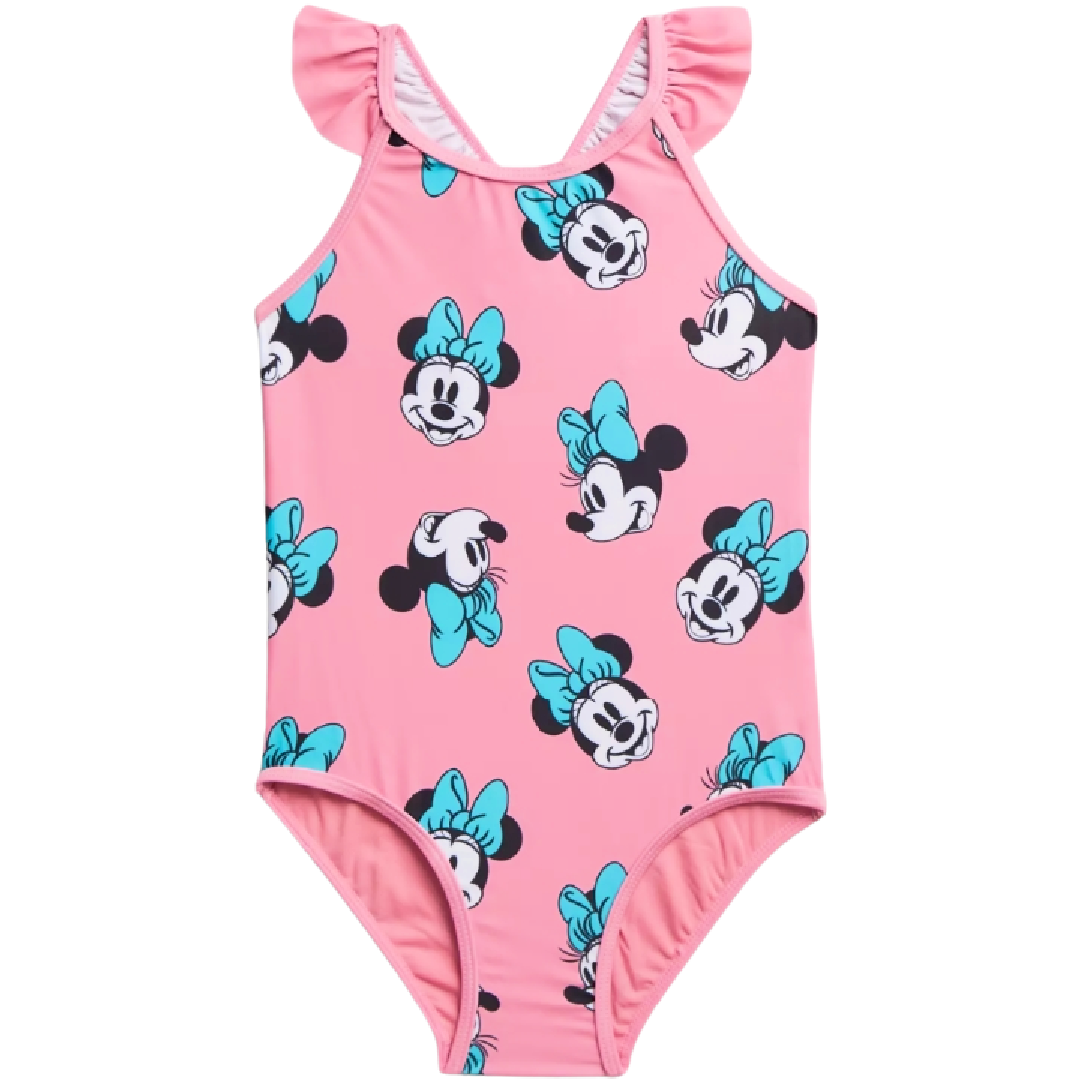 Minnie Mouse | Pink Ruffle Swimsuit | Little Gecko