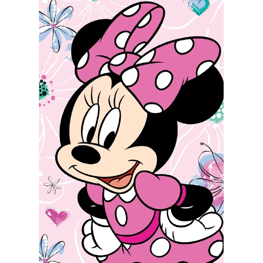 Minnie Mouse | Flowers Coral Fleece Blanket | Little Gecko