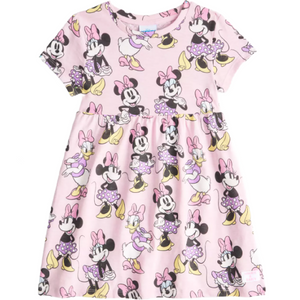 Minnie Mouse | Pink All Over Print Dress | Little Gecko