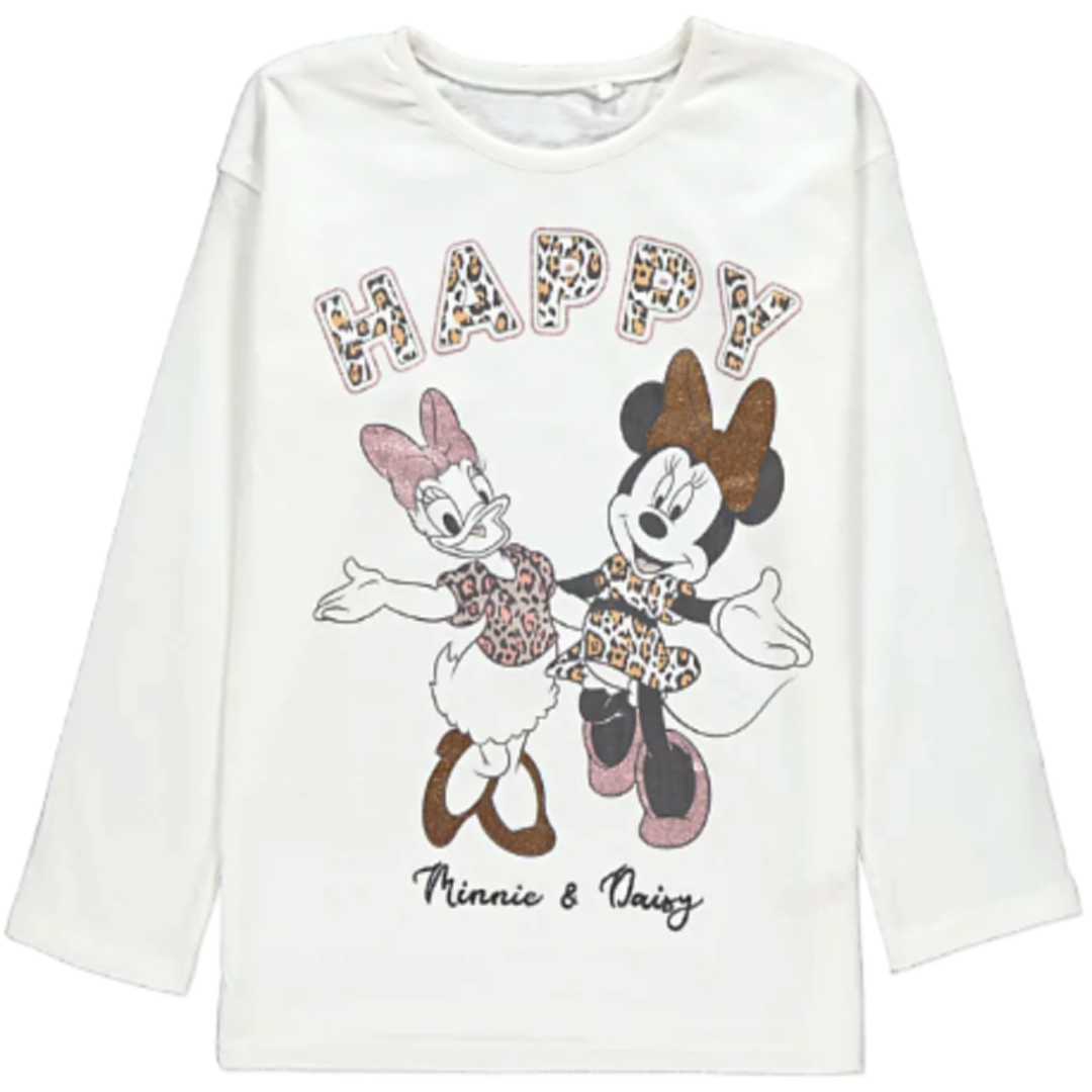 Minnie Mouse | Cream T-Shirt | Little Gecko
