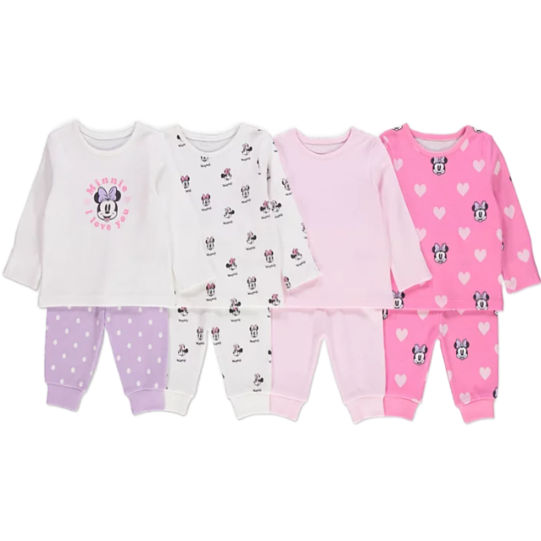 Minnie Mouse | 4pk Heart Pyjamas | Little Gecko