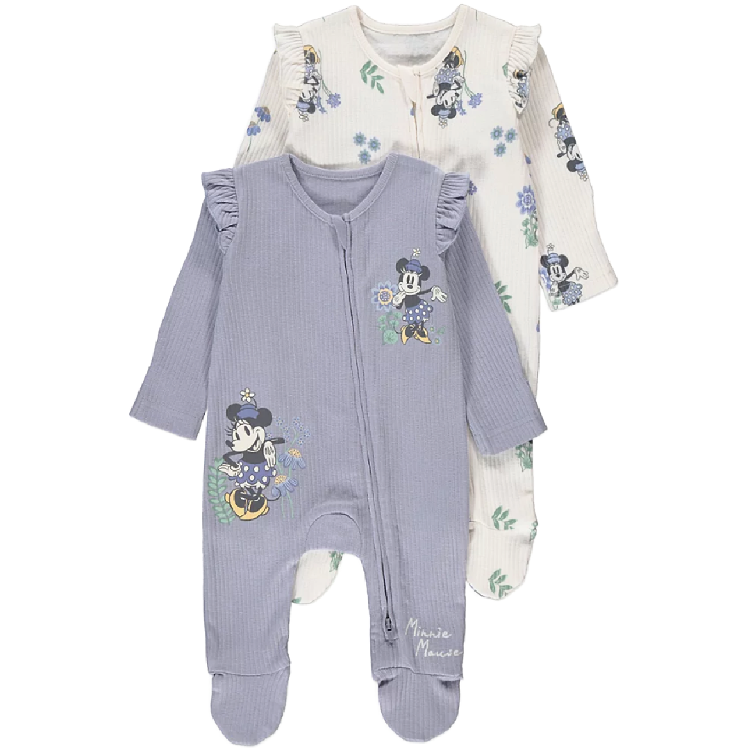 MINNIE MOUSE 2 Pack Sleepsuit Set
