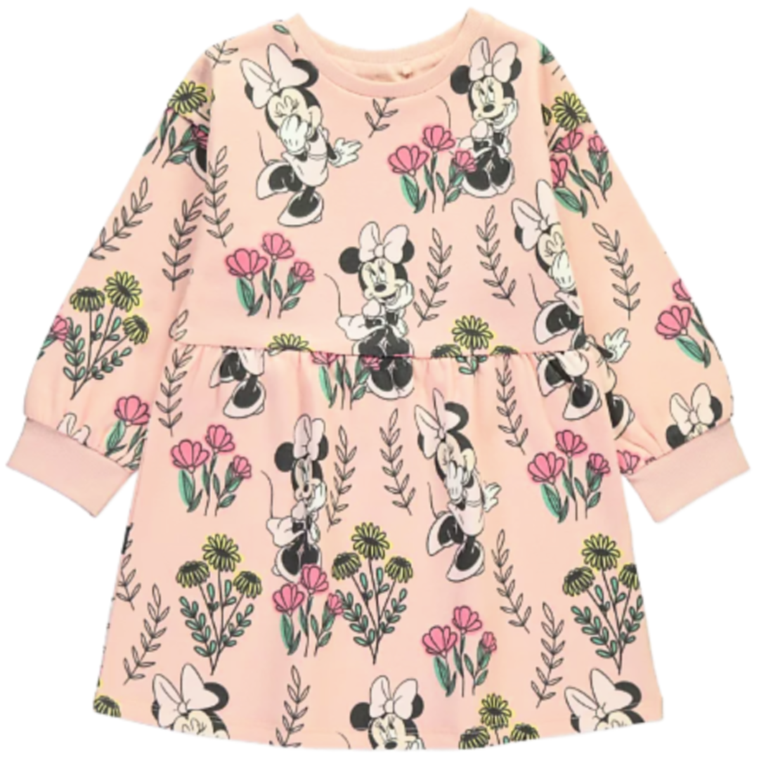 Minnie Mouse | Pink Floral Sweater Dress | Little Gecko