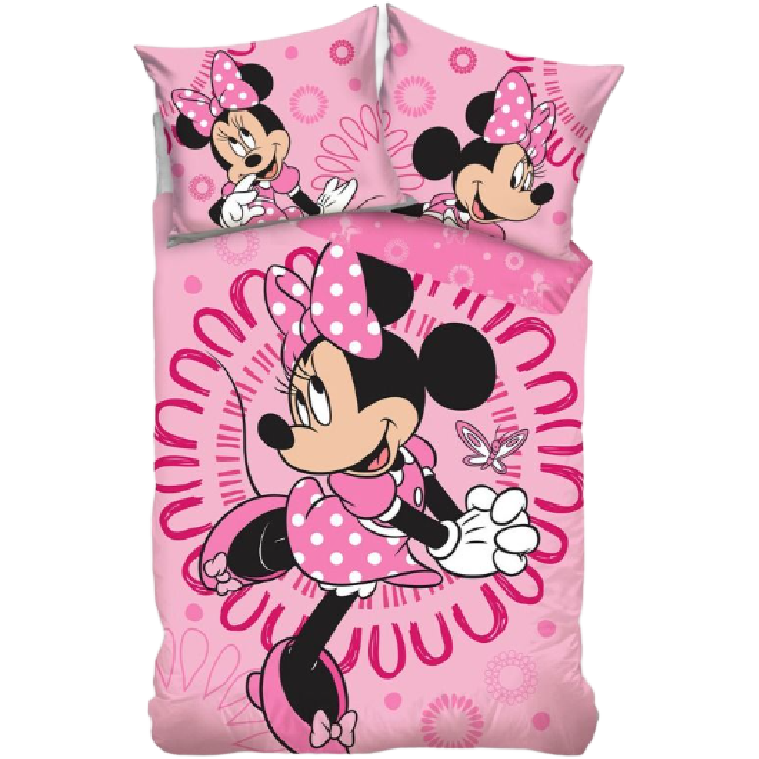 Minnie Mouse | Single Bed Quilt Cover Set - Pink | Little Gecko