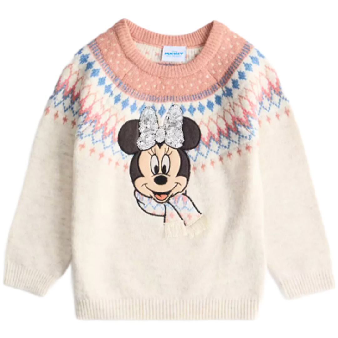 Minnie Mouse | Cream Knitted Jumper | Little Gecko