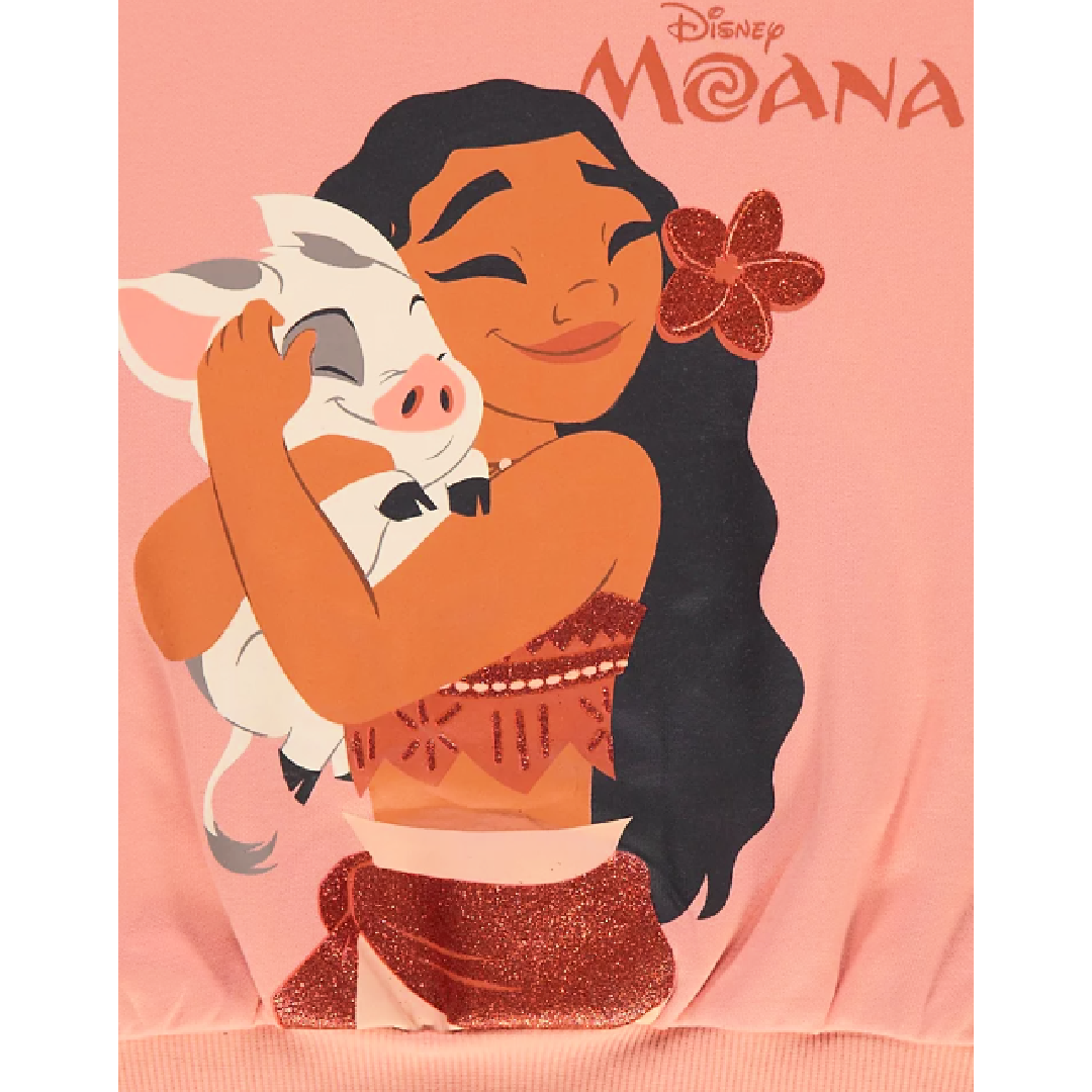 Moana | Peach Sweatshirt | Little Gecko