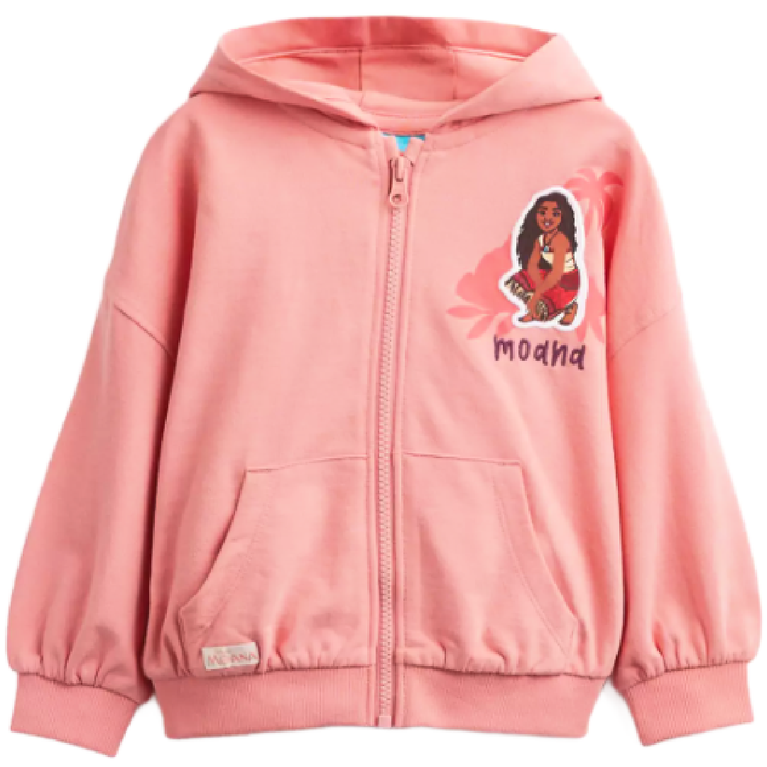 MOANA Peach Hooded Zip Up Jacket