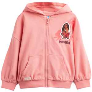 MOANA Peach Hooded Zip Up Jacket