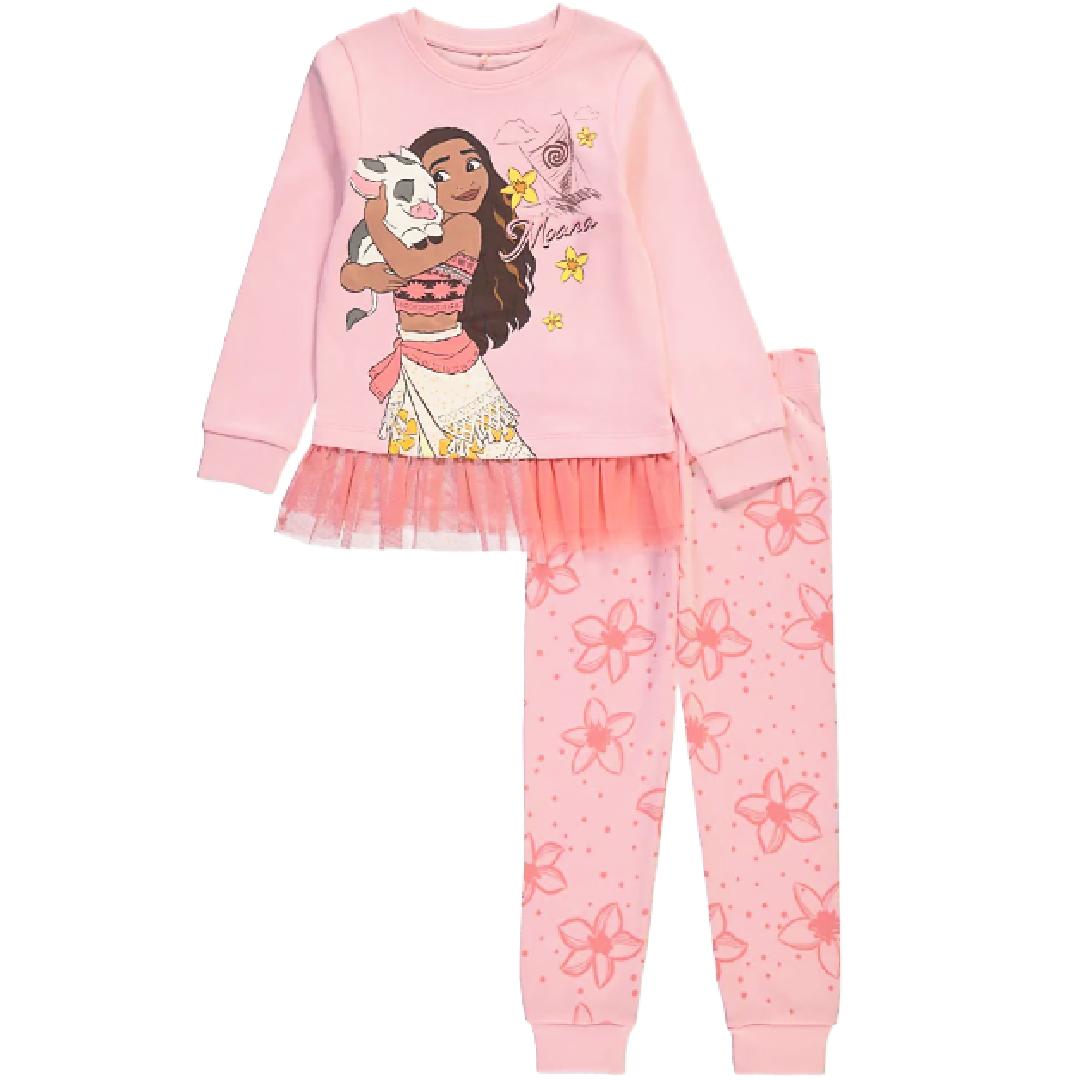 Moana | Pink Tutu Long Pyjamas | Little Gecko