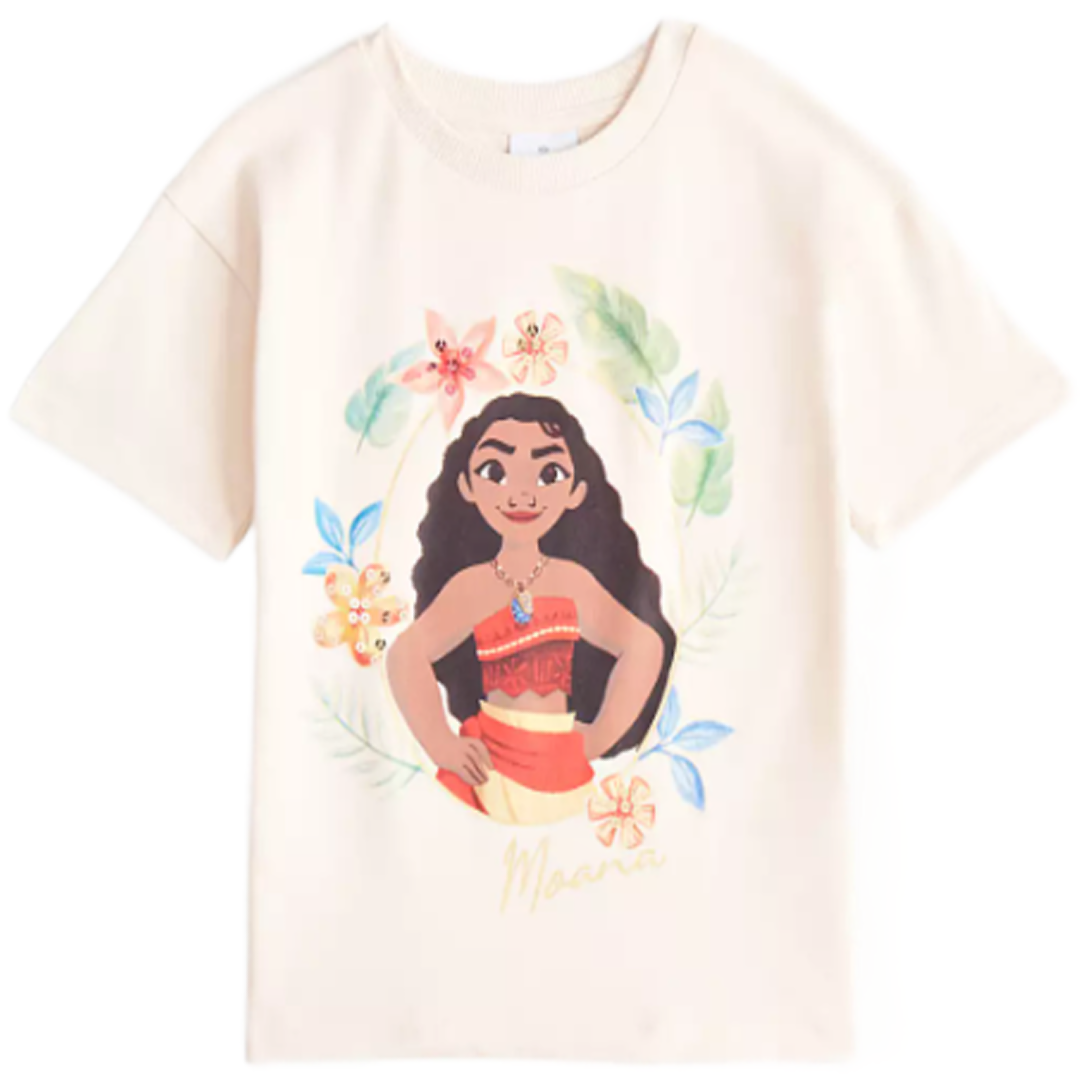 Moana | Cream T-Shirt | Little Gecko