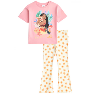 Moana | Pink T-Shirt & Leggings Set | Little Gecko