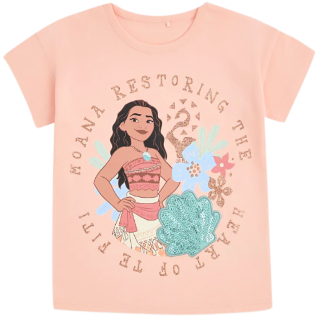 Moana | Peach T-Shirt | Little Gecko