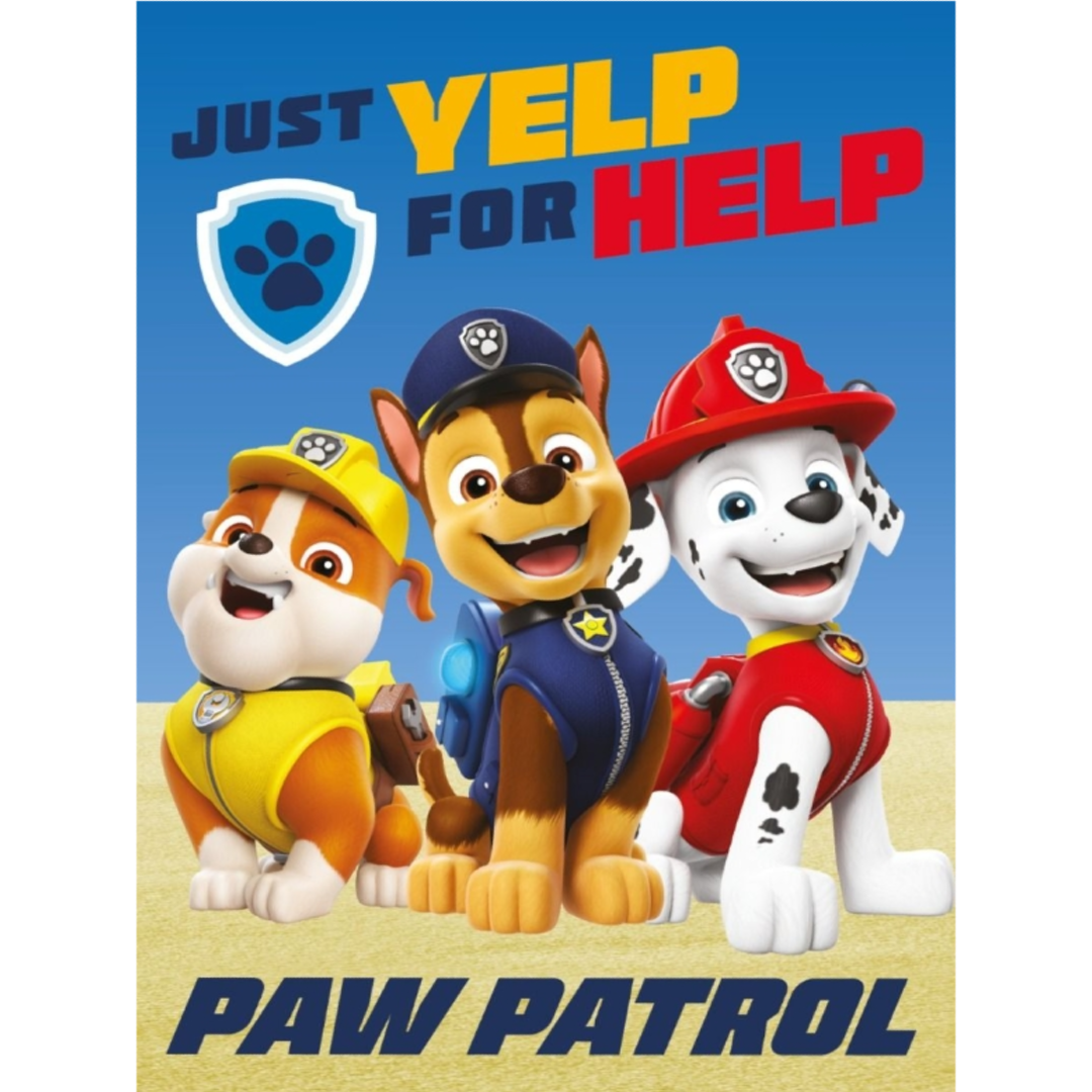 Paw Patrol | Yelp For Help Fleece Blanket | Little Gecko