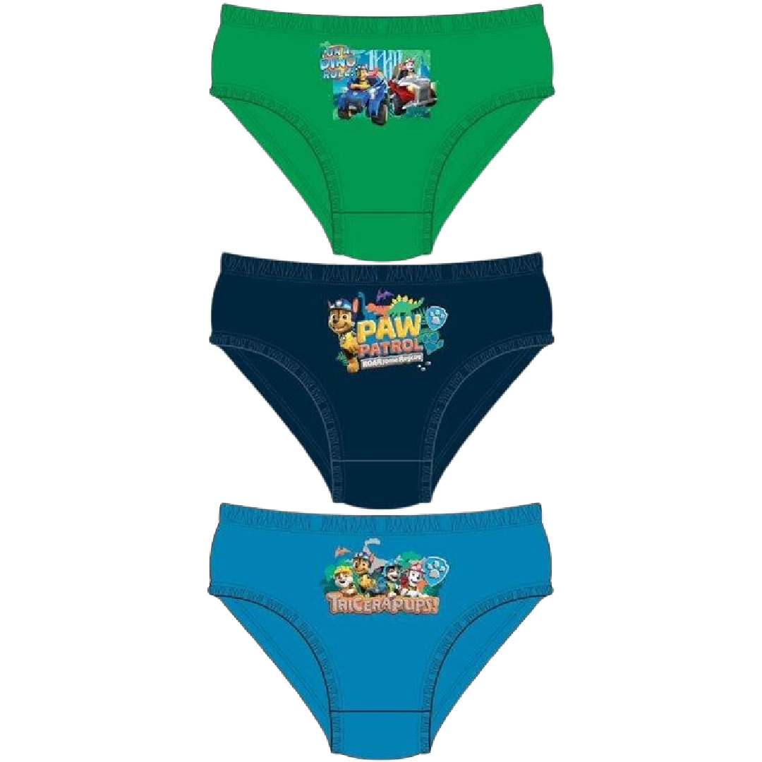 Paw Patrol | 3pk Blue/Navy/Green Underwear | Little Gecko