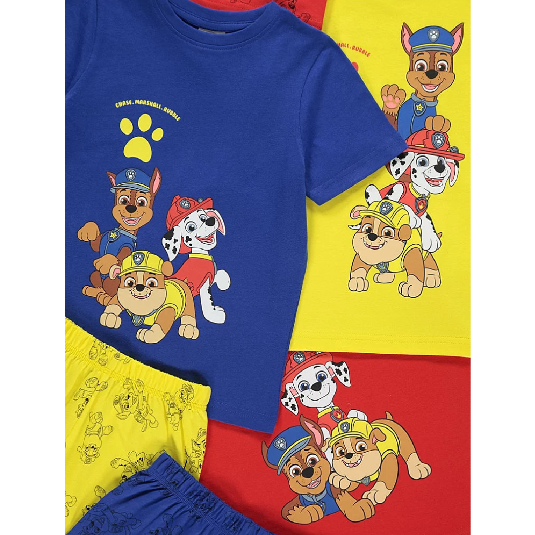 PAW PATROL 3 Pack Shortie Pyjama Set
