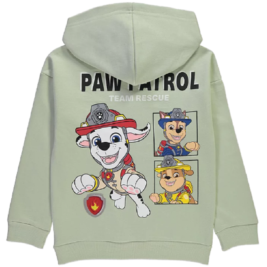 Paw Patrol | Green Hooded Sweatshirt | Little Gecko