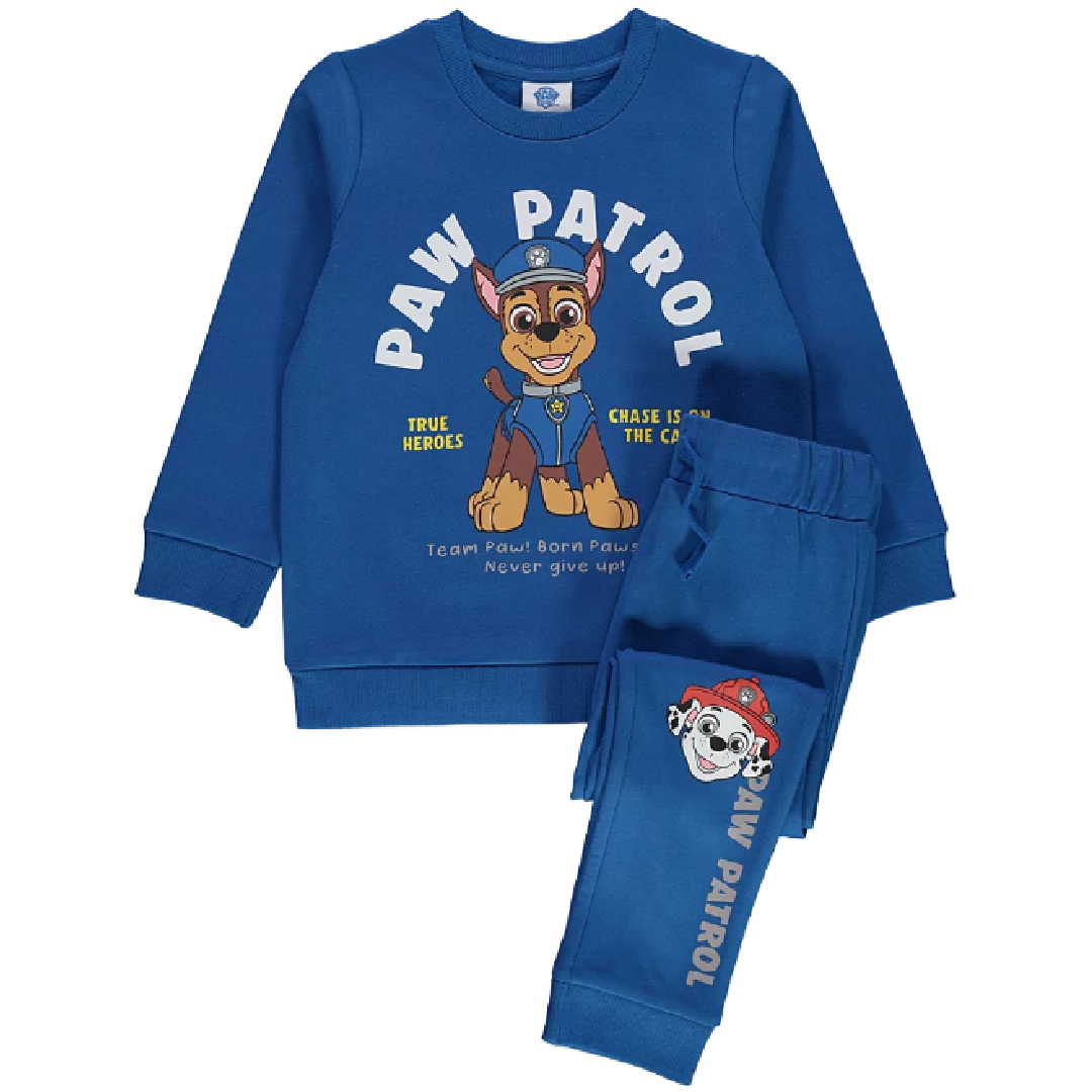 Paw Patrol | Blue Chase Sweatshirt & Jogging Pants Set | Little Gecko