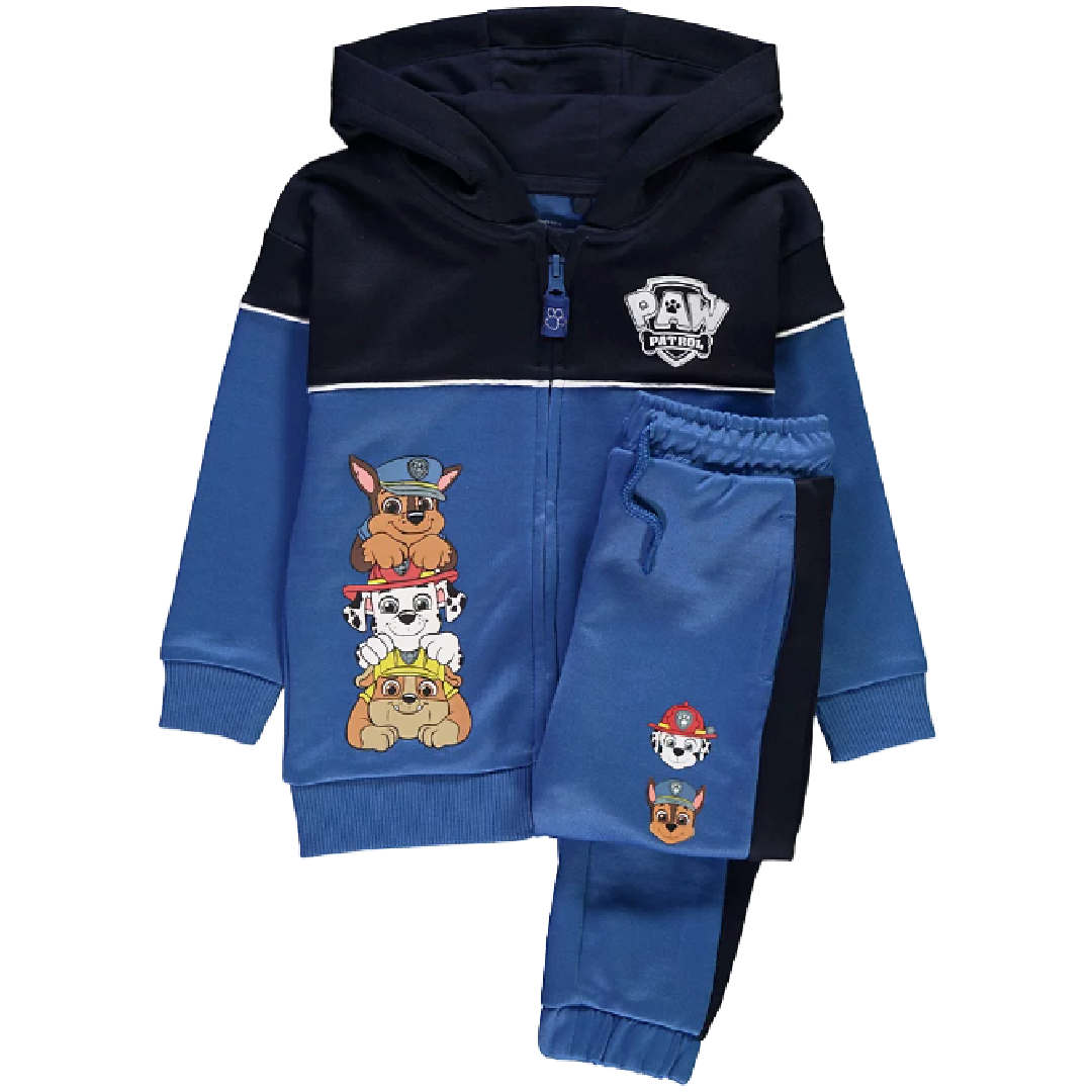 Paw Patrol | Blue Hooded Zip Up Jacket & Trackpants Set | Little Gecko