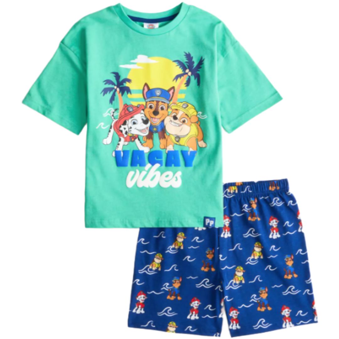 Paw Patrol | Vacay Shortie Pyjamas | Little Gecko