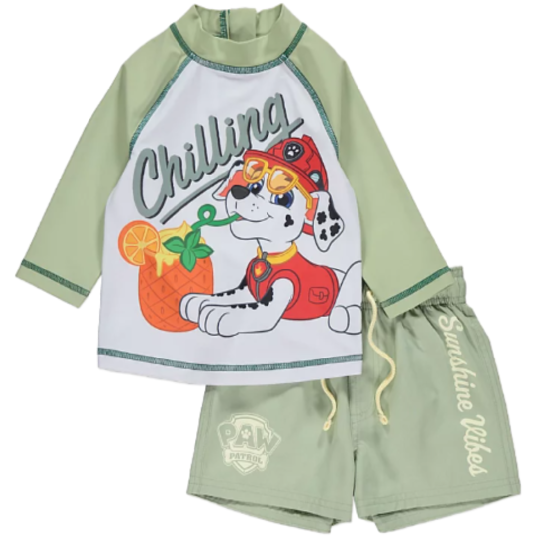 PAW PATROL Swim Top & Boardshorts Set