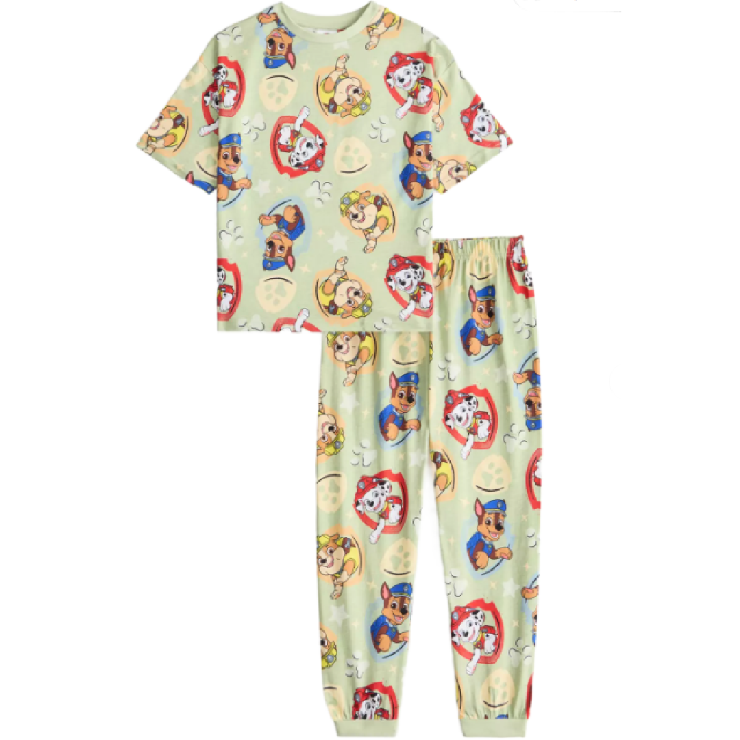 Paw Patrol | Green Short Sleeve Pyjamas | Little Gecko