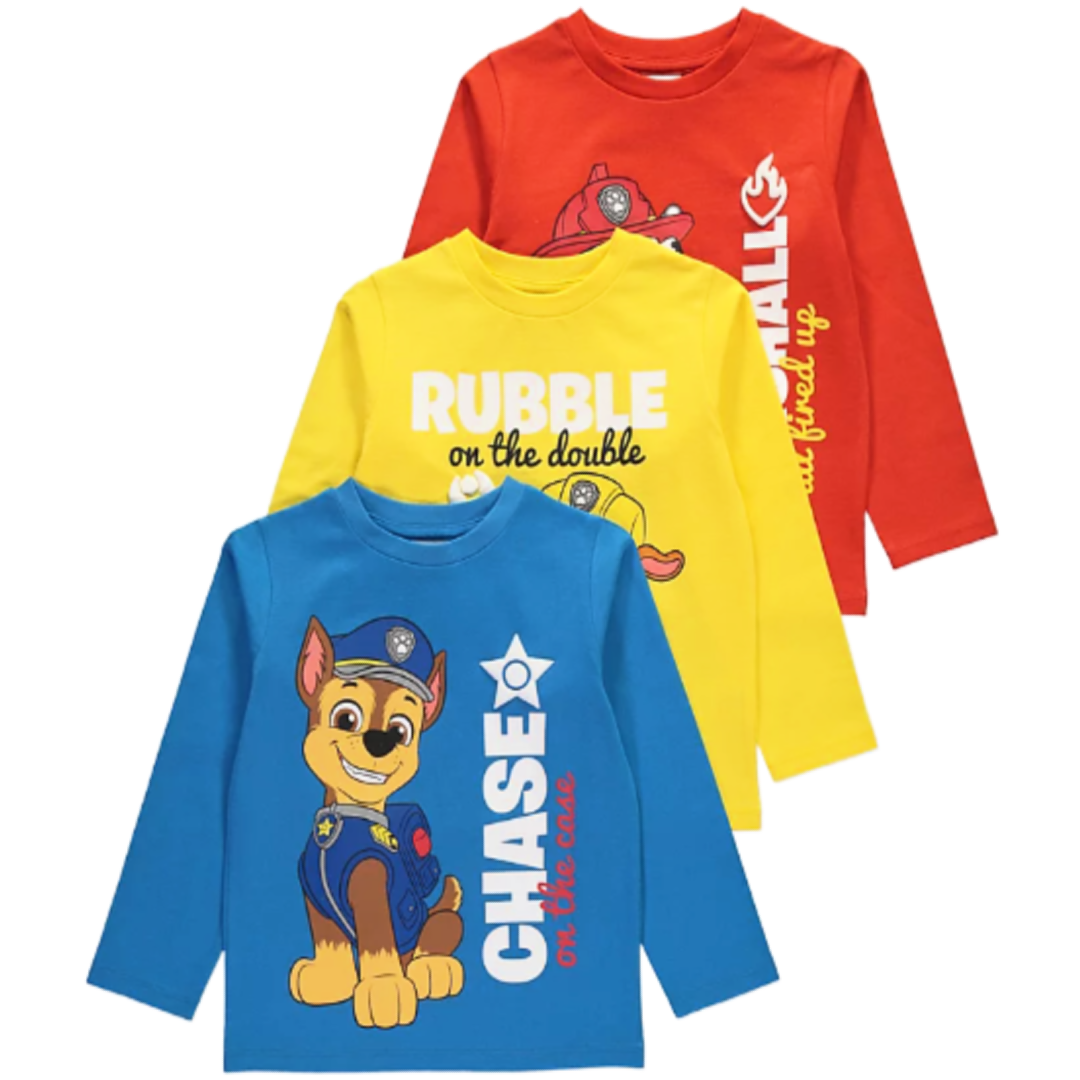 Paw Patrol | 3 Pack T-Shirts | Little Gecko