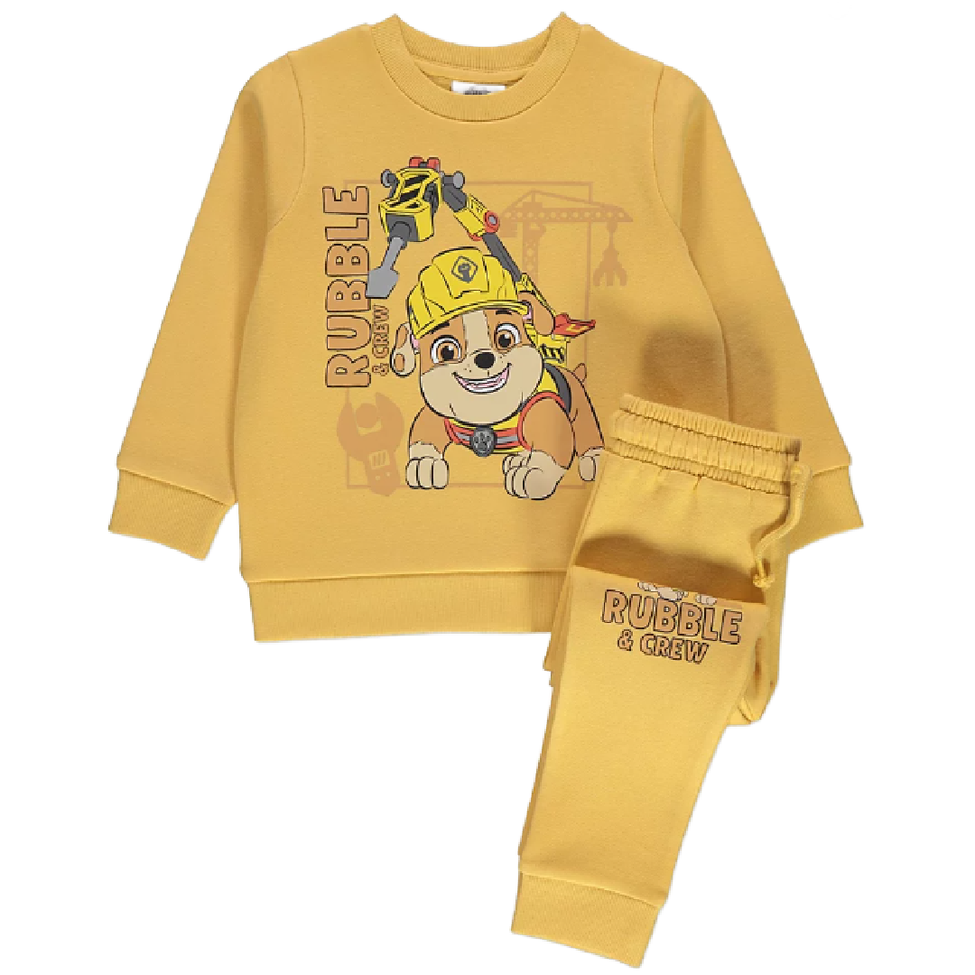 Paw Patrol | Rubble Sweatshirt & Jogging Pants Set | Little Gecko