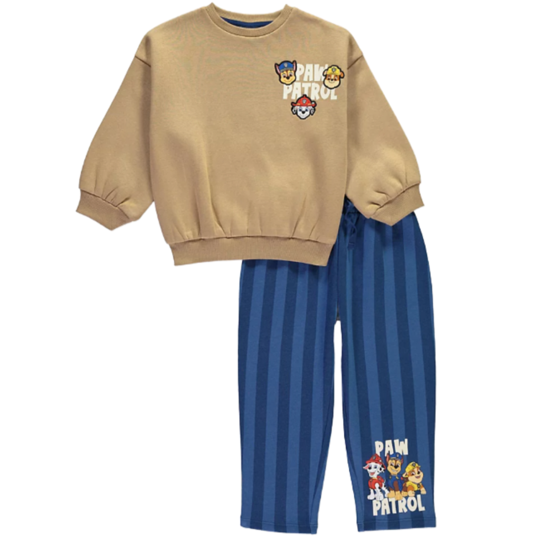 PAW PATROL Sweatshirt & Striped Trackpants Set